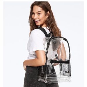 Clear VS PINK Backpck - never removed from package